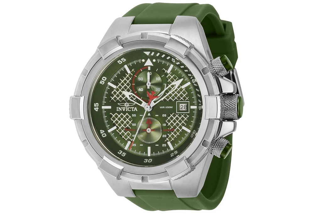 Invicta Men's 39379 Aviator Quartz Multifunction Green, White, Red Dial Watch