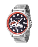 Invicta Men's 47984 Nfl Denver Broncos Quartz 3 Hand Dark Blue Dial Watch