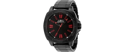 Invicta Men's Speedway Quartz 3 Hand Black Dial Watch