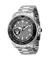 Invicta Men's 45025 Nfl Las Vegas Raiders Automatic 3 Hand Black, Grey Dial Watch