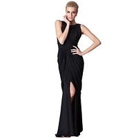 Pia Gladys Perey Women's Maxi Boat Neck Evening Dress