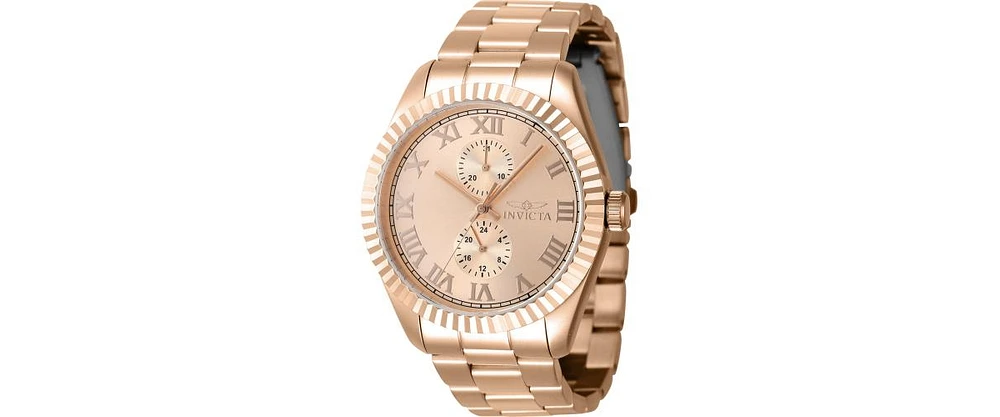 Invicta Men's 47433 Specialty Quartz Multifunction Rose Gold Dial Watch