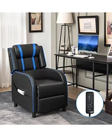 Gouun Pu Leather Massage Gaming Recliner Chair with Side Pockets