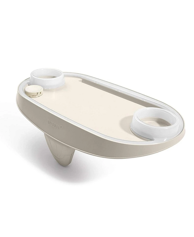 Intex 28520E Tablet Mobile Phone Spa Tray Accessory with Led Light Strip, White