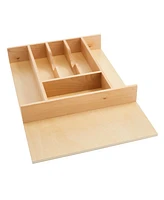 Rev-a-Shelf 7 Cutlery Compartment Tray Cabinet Insert Trim to Fit, Maple, 4WCT-1