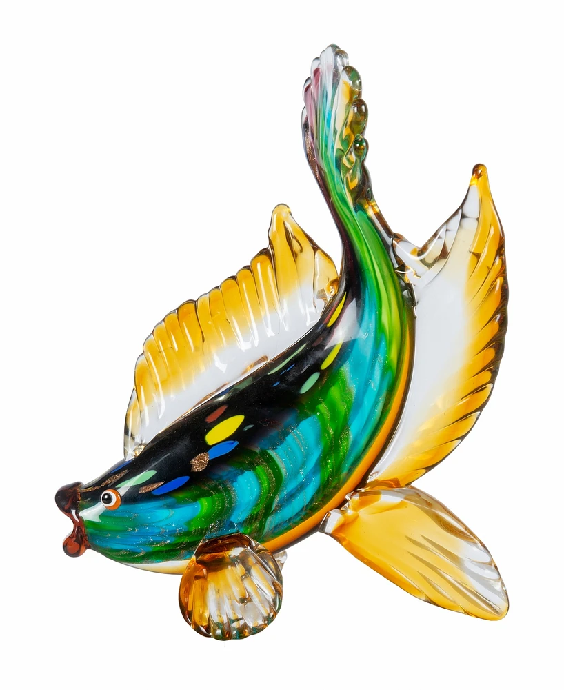 Dale Tiffany 11.5" Bavaro Fish Art Glass Figurine