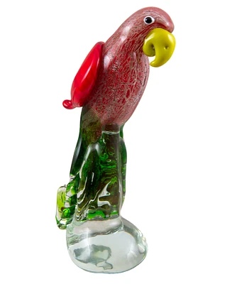 Dale Tiffany 11" Tropics Parrot Art Glass Figurine