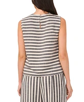 Vince Camuto Women's Striped Sleeveless Round-Neck Top