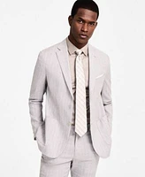 Calvin Klein Mens Slim Fit Linen Suit Separate