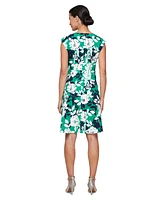 Sl Fashions Women's Floral-Print A-Line Dress