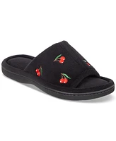 Isotoner Signature Women's Embroidered Fruit Slide Slippers