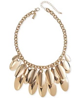 I.n.c. International Concepts Gold-Tone Sculptural Disc Statement Necklace, 17-1/2" + 3" extender, Exclusively at Macy's