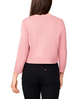 Melissa Paige Women's 3/4-Sleeve Scalloped Cropped Cardigan