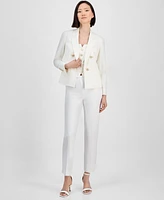 Anne Klein Women's Notched-Collar Open-Front Jacket