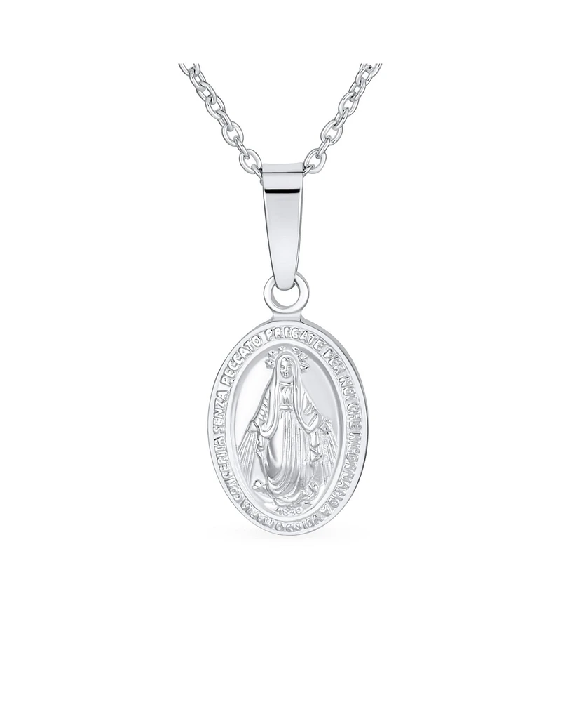 Bling Jewelry Traditional Christian Our Lady Of Guadalupe Pendant Necklace Sterling Silver Medallion