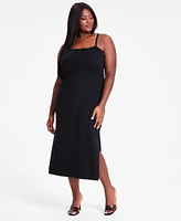 Bar Iii Trendy Plus Spaghetti-Strap Knit Midi Dress, Exclusively at Macy's