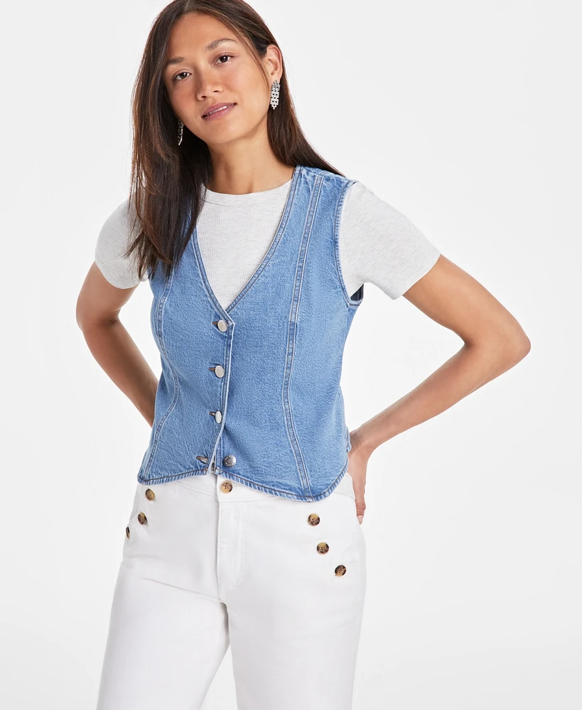 On 34th Women's Denim Vest, Exclusively at Macy's