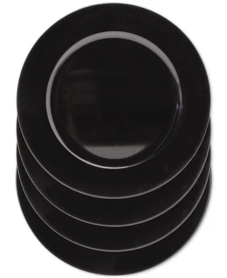 American Atelier Black Round Charger Plates, Set of 4