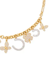 Kate Spade New York Two-Tone Cubic Zirconia Pave Lucky Charm Collar Necklace, 16" + 3" extender