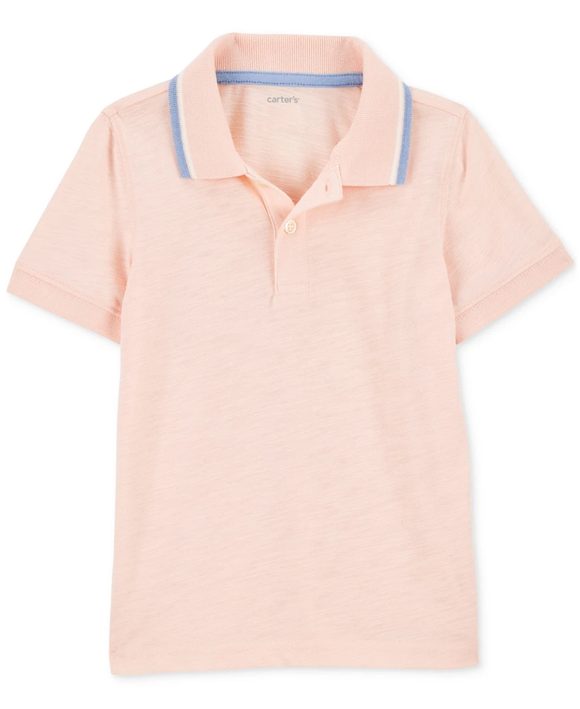 Carter's Toddler Boys Ribbed-Collar Jersey Polo Shirt