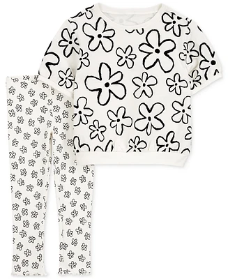 Carter's Toddler Girls Cotton Floral Top & Pants, 2-Piece Set