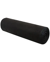 Sunnydaze Decor 4 x 300 Foot Woven Polypropylene Weed Barrier Landscape Fabric - Includes 70 Landscape Staples - Black - 5.8 oz