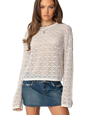 Edikted Women's Open Knit Sweater