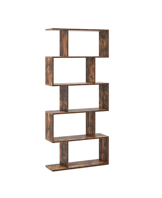 Gouun 5-Tier Bookshelf with Anti-Toppling Device for Living Room Home Office