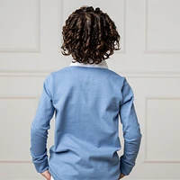 Hope & Henry Boys' Organic Long Sleeve Rugby Shirt, Kids