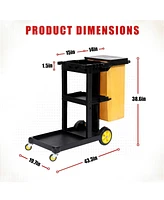 gaomon Cleaning Cart - 3 Tier Commercial Janitorial Cart