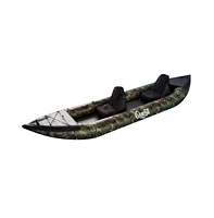 SereneLife 2-Person Inflatable Kayak Set, With Aluminum Oars & Pump, Camo Design