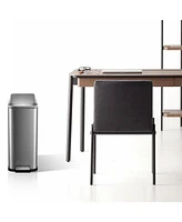 gaomon 50 L / 13 Gal Hands-Free Stainless Steel Commercial/Kitchen Step Trash Can