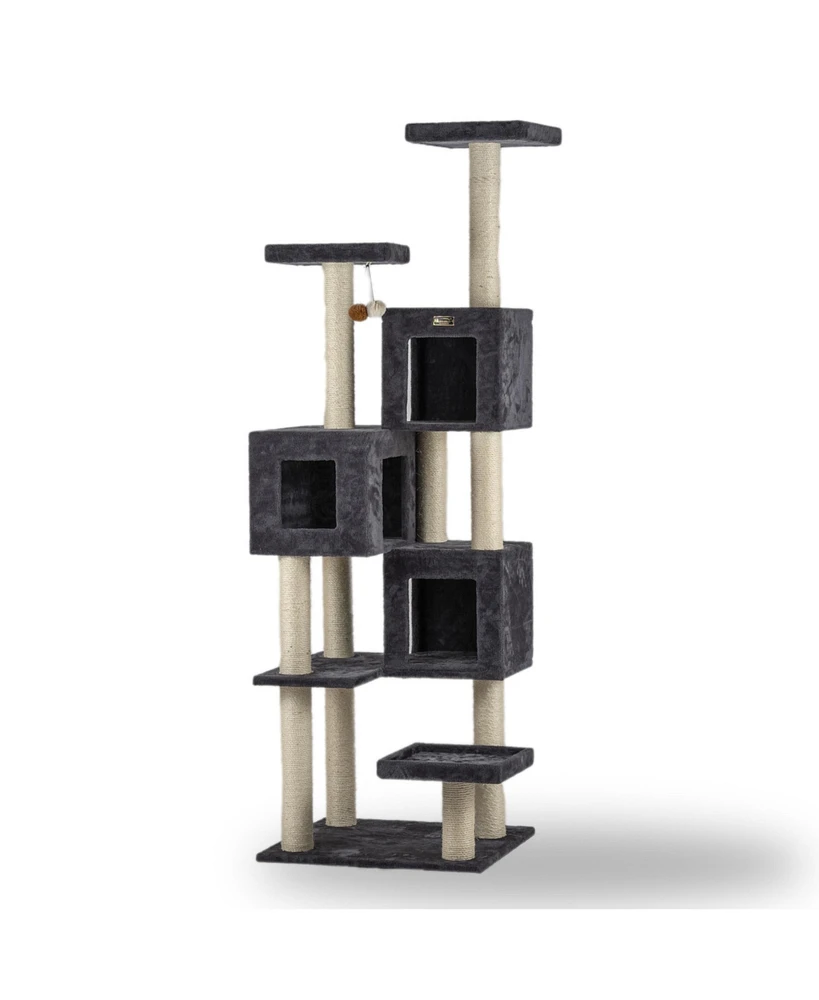 Armarkat Real Wood Griant Cat Tower with Condos for Multiple Cats A8104 - Eco-Friendly and Sturdy