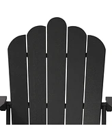 WestinTrends 5-Piece Adirondack Chair with Folding Ottoman and Table Set