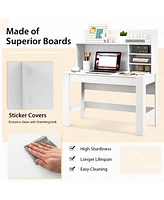 Gouun 48 Inch Writing Computer Desk with Anti-Tipping Kits and Cable Management Hole