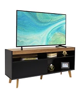 Sunnydaze Decor Mid-Century Modern Tv Stand for 58-Inch - Entertainment Living Room, Den, or Family Room