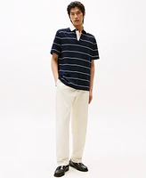 Tommy Hilfiger Men's Classic-Fit Heavy Jersey Stripe Polo Shirt