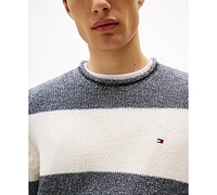 Tommy Hilfiger Men's Two-Tone Stripe Crewneck Sweater