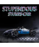 Sunnydaze Decor Stupendous Stunts Kids Remote Control Car - Rc Car with Lights, Sounds, Steam for Ages 6+ - 360-Degree Rotation