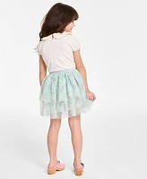 Disney Toddler and Little Girls 2-Piece Ariel Short Sleeve Top Skirt Set