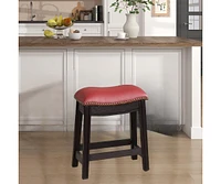 Slickblue Set of 2 Wooden Stools – Stylish and Durable Seating for Kitchen & Dining