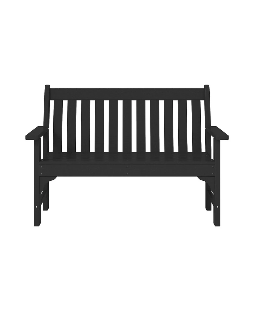 WestinTrends Outdoor 2-Person All-Weather Hdpe Front Porch Garden Bench