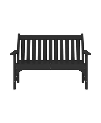 WestinTrends Outdoor 2-Person All-Weather Hdpe Front Porch Garden Bench