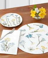 Lenox Wildflowers Border Embroidered 19" x 19" Napkin, Set of 4