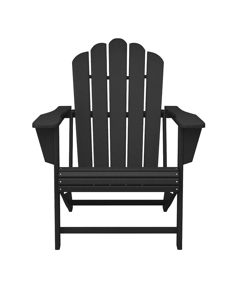 WestinTrends Outdoor Patio Hdpe Adirondack Chair With Cup Holder