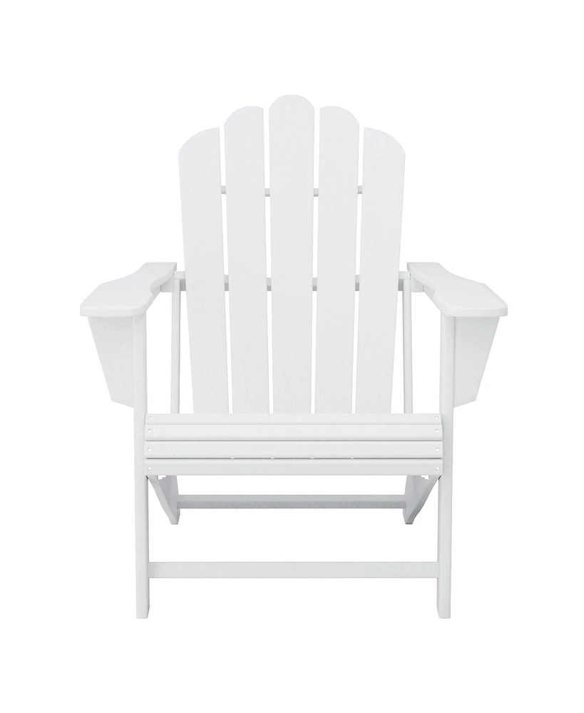 WestinTrends Outdoor Patio Hdpe Adirondack Chair With Cup Holder