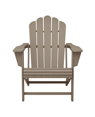 WestinTrends Outdoor Patio Hdpe Adirondack Chair With Cup Holder