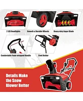 Mecale 20 Inch 120V 15Amp Electric Snow Thrower with 180° Rotatable Chute