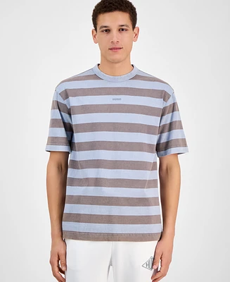 Hugo by Boss Men's Dockoe Relaxed-Fit Stripe T-Shirt