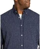 Johnny Bigg Big & Tall Capri Stripe Linen Blend Shirt